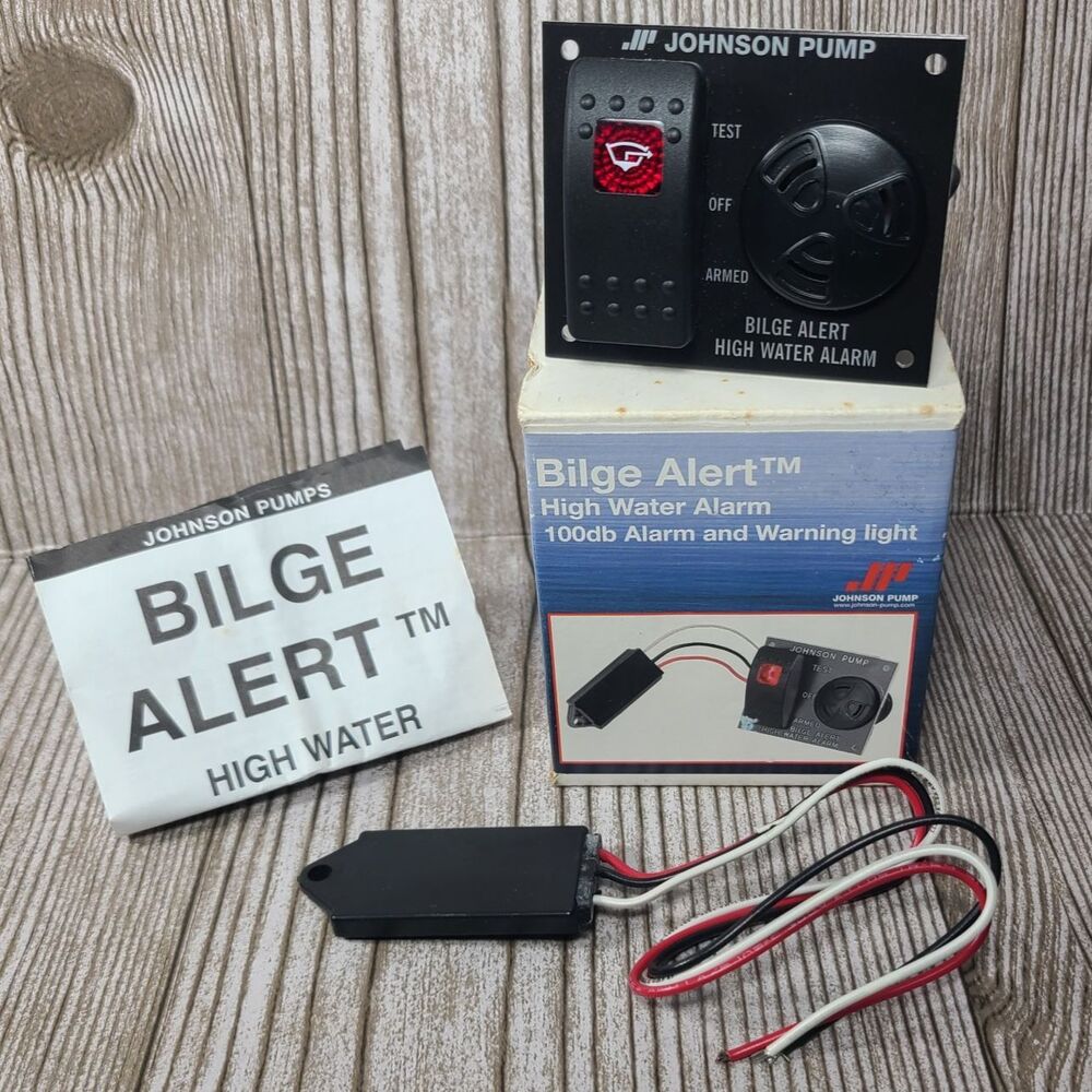 Johnson Pump 72303 Bilge Alert High Water Alarm w Mirius Sensor 12V Boat Marine